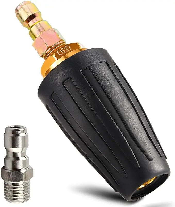 Roterande Turbo Zozzle 4500 Psi 1/4 snabbkopplad kopparmunstycke ny tvättmaskin jetstråle rengöringsnos