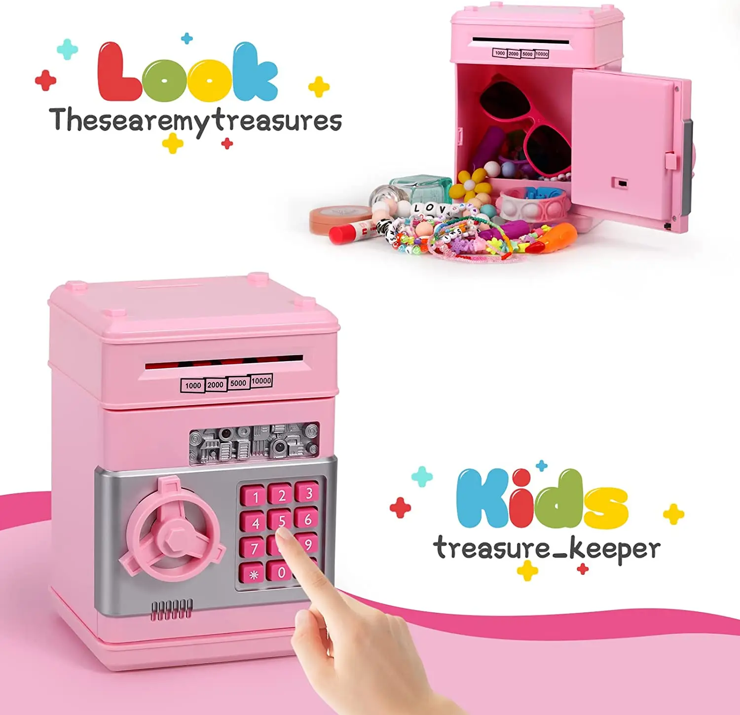 FÜR KINDER ATM Spardose Tresor Safe Elektronisch Passwort Sparbüchse