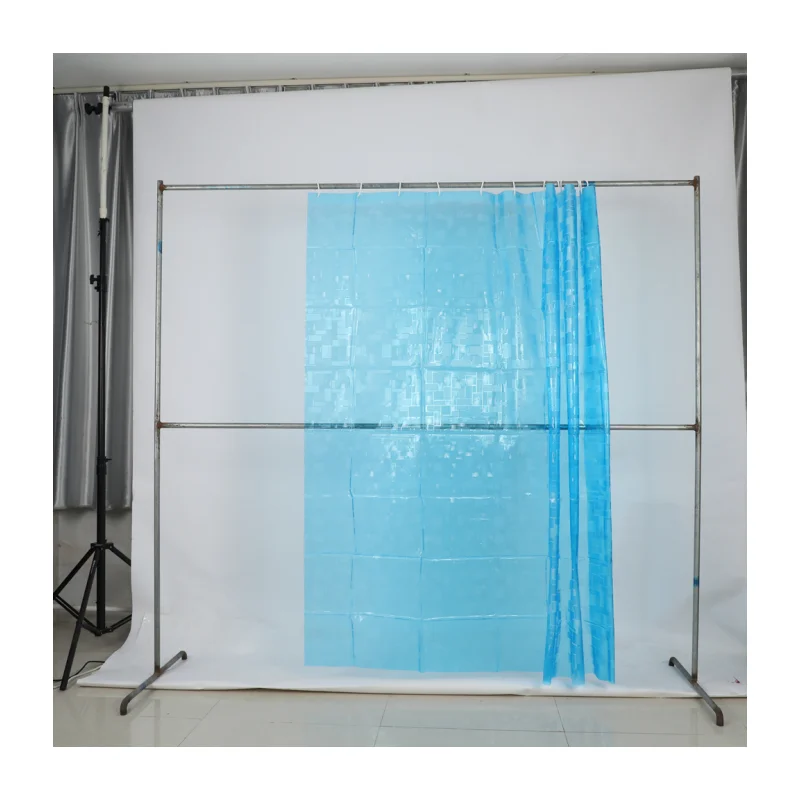 Solid Color  and Custom Printed Waterproof Transparent Plastic Foldable Shower Curtain