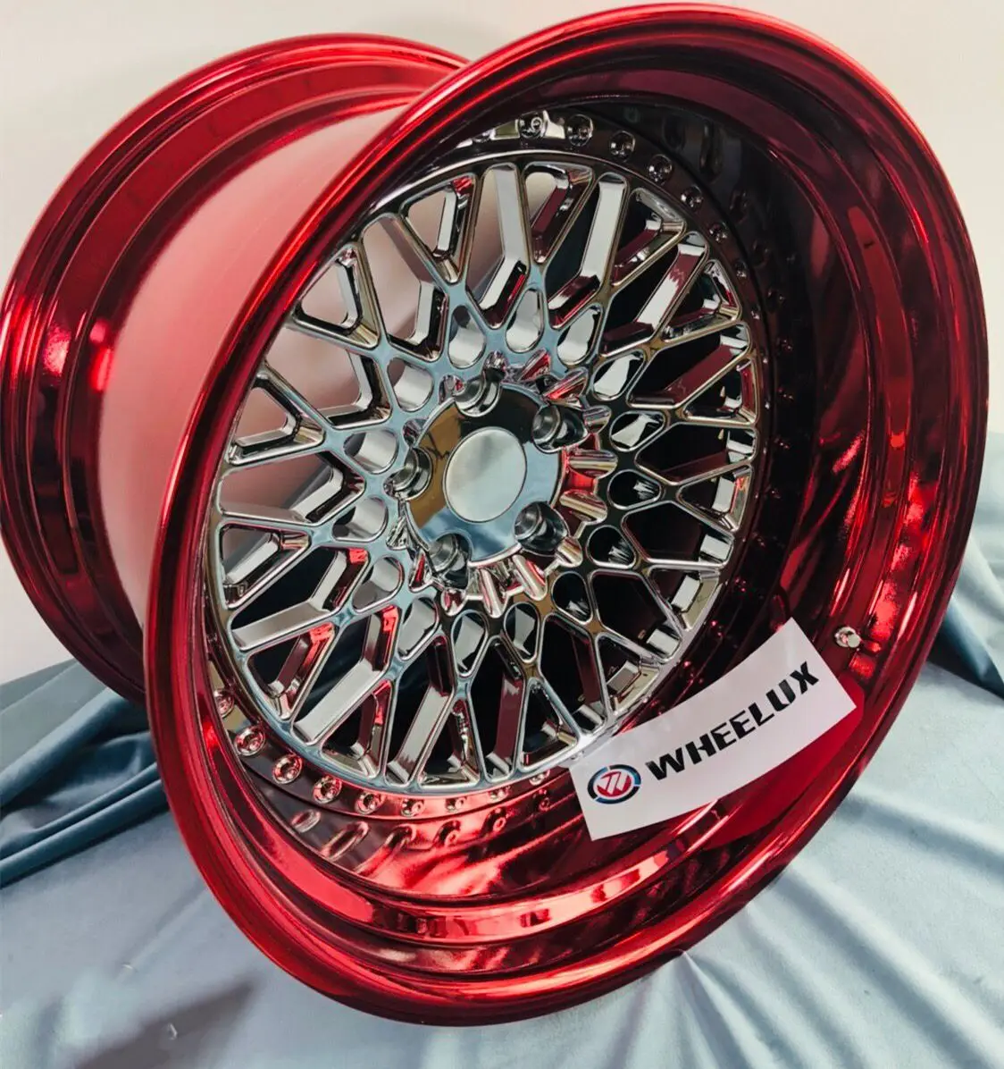 ピンクゴールドレッドシルバークローム乗用車ホイールリム