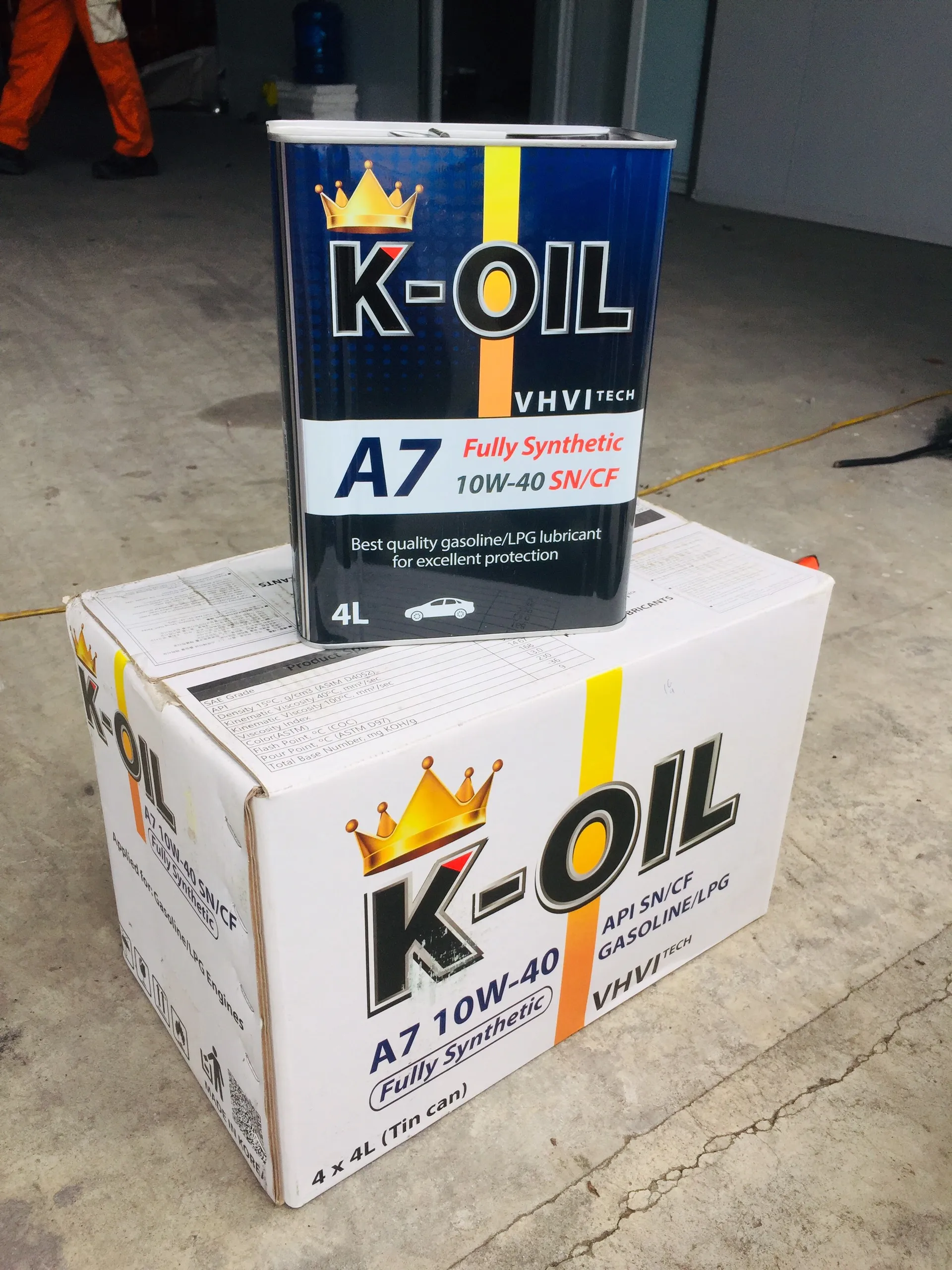 Koil A7 Motor Oil 100 Fully Synthetic 10w40 Sn/cf High Performance