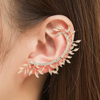 2020 New Fashion Elegant Vintage Punk Gothic Crystal Rhinestone Ear Cuff Wrap Stud Clip Earrings