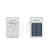 White Solar Power Bank  4 Devices Simultaneous Charging