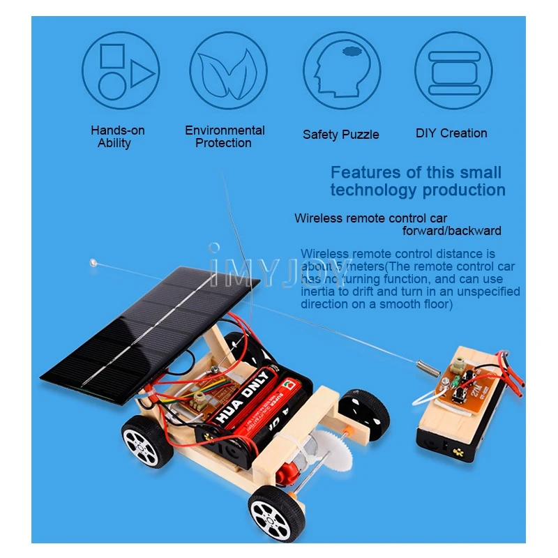 RC modèle solaire à télécommande voiture jouet auto-assemblage RC 