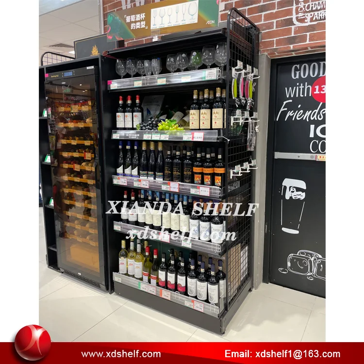 Gridwall Retail Grid Gondola Iron Hole Mesh Display Rack Grid Panel Metal Wire Display Rack