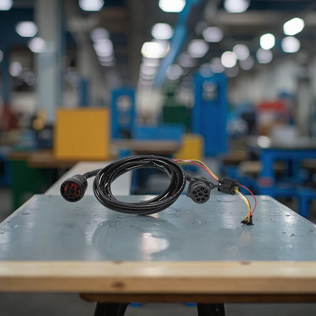 Custom J1939 9P Male to Female Connector Y Cable Line PVC Insulated for Truck Use