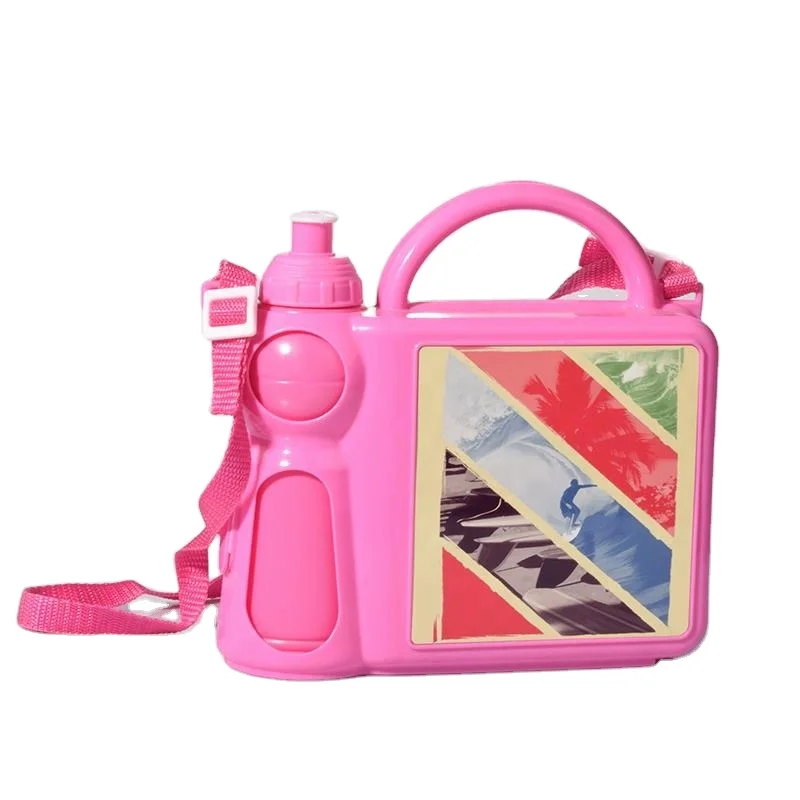 Qualisub персонализированные сублимационные коробки для ланча пустые пластиковые с бутылкой