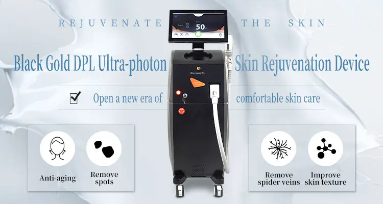Discover the Black Gold DPL Ultra-Photon Skin Rejuvenation Device, a professional narrow-spectrum light platform designed for pigmentation correction, vascular therapy, acne treatment, and long-term hair reduction for aesthetic clinics and medical spas. Black Gold DPL Ultra-Photon Skin Rejuvenation Hair Removal Device