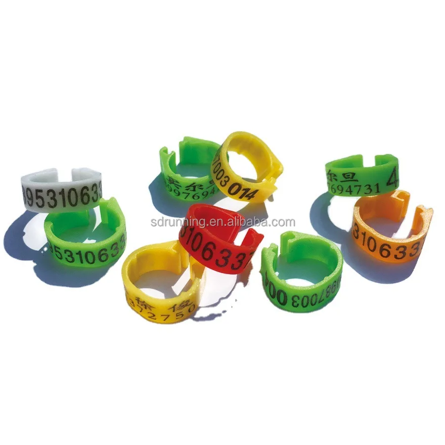 XIAOSI 12X13mm Electronic Farm for Tracking Chicken RFID Bird Foot Ring Tag Leg Bands Rings Foot Clip Rings Pigeon Blue