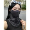 Upgraded neck protection all-in-one face mask - black