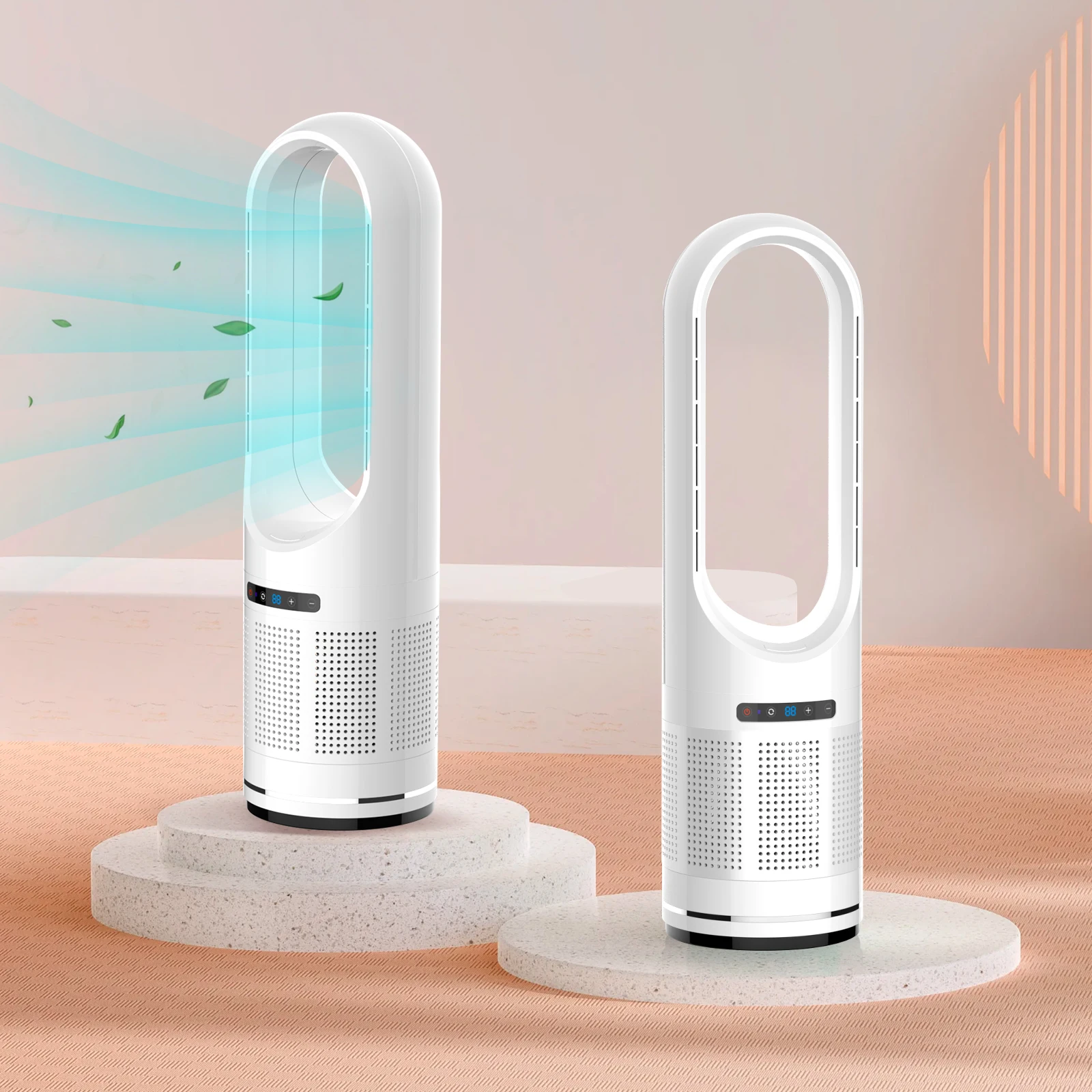 Electric Tower Fan Cooling Speeds With Remote Control Bladeless Fan Tower