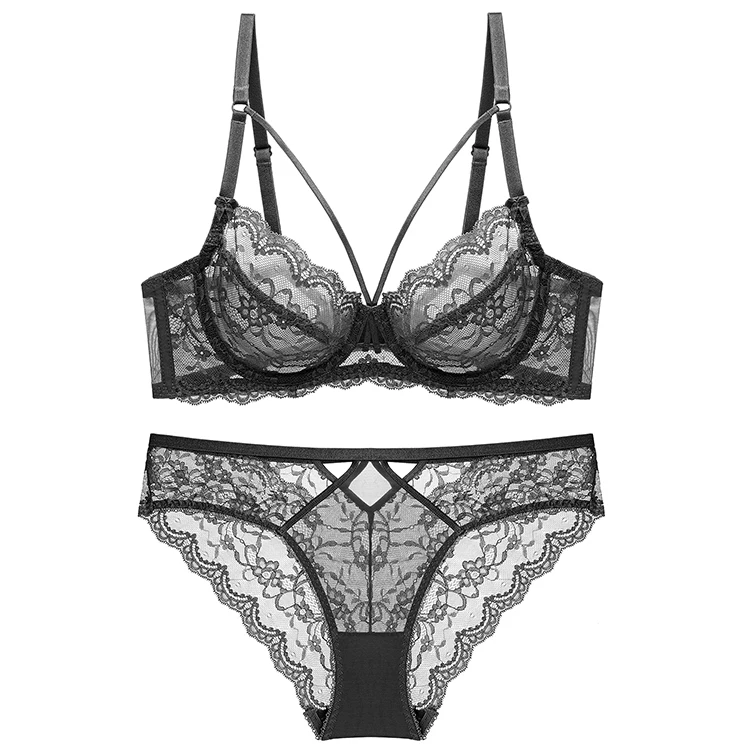 Buy Sheer See Through Bras and Panties Set Unlined Mesh Sexy Lace for Women  Plus Size Online at desertcartUAE