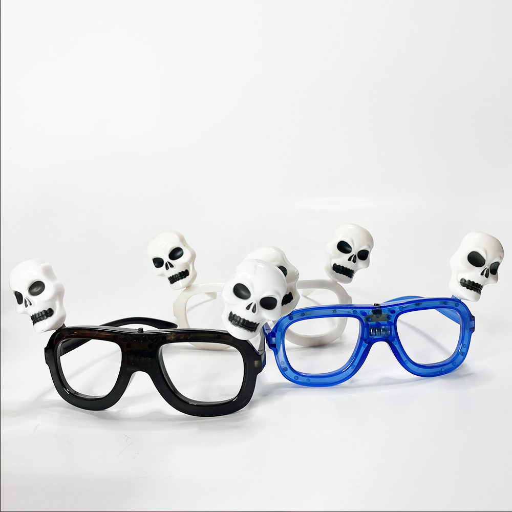 Сувениры для Хэллоуина, вечеринки, светодиодные очки с черепом