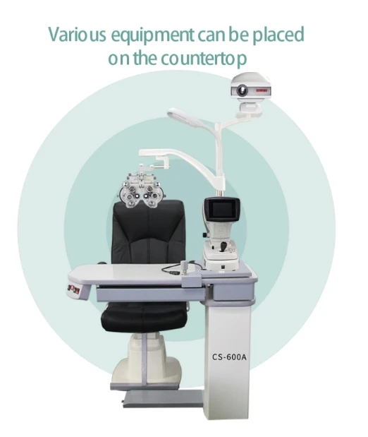CS-600A Comprehensive Optometry Combination Electric Table and Chair Unit for Ophthalmic Instruments and Medical Equipment