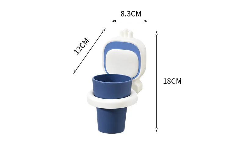 Cute children's brushing cup Wash cup set Creative toothbrush cup shelving perforation-free wall hanging manufacture