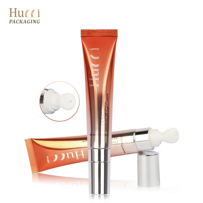 D19 10ml 20ml 25ml  Eye Cream Gel Lotion ABL Aluminum Tube Packaging with 5 Style Metal Applicator