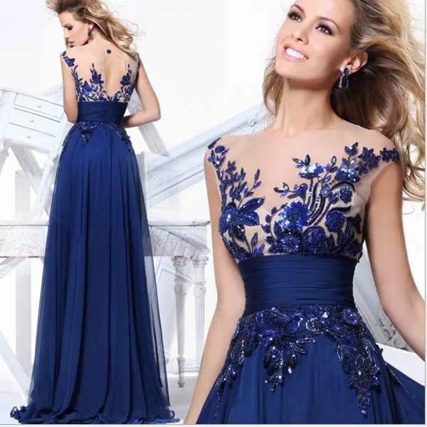 S1894f 2022 New High Quality Blue Floral Plus Size Evening Gown Dress ...