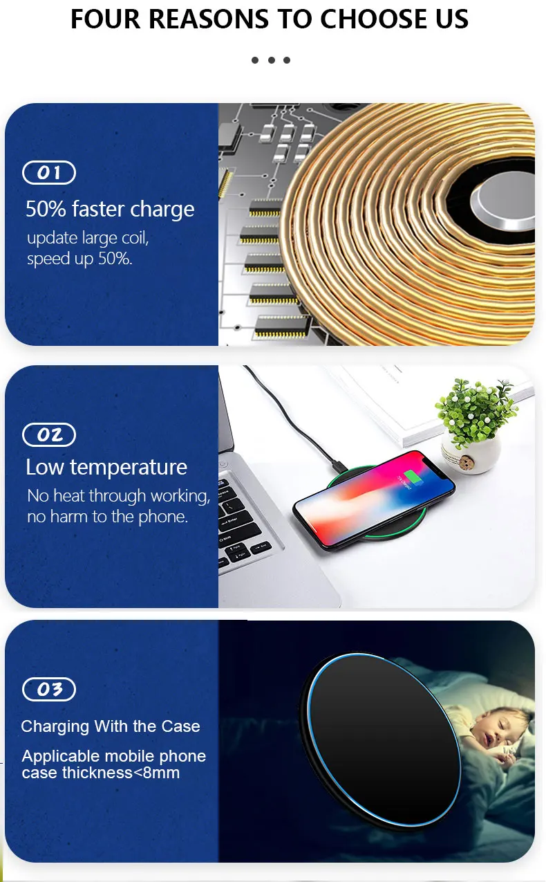 15w light up fast charge wireless charging pad