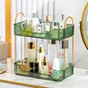 Square, dark green, two-tiered (gold pole)
