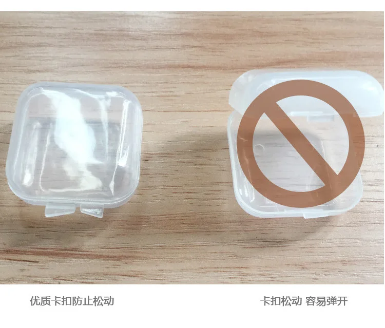 High permeability plastic small square box water diamond earplug box Transparent jewelry new material storage box manufacture