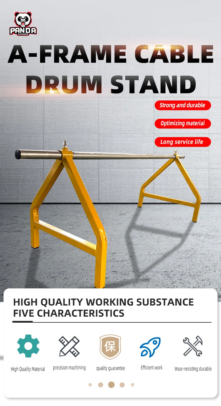 Complete Of Cable Drum Lifting Jacks With Spindle Bars For Drum Lifting Up To Using Screw Or