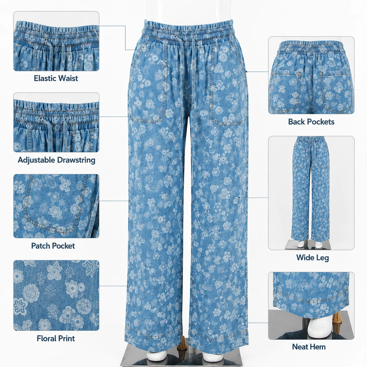 American Retro Casual Breathable Jeans for Kids Colorful Streetwear Denim Pants Straight Leg Stretch Fit with Rivet