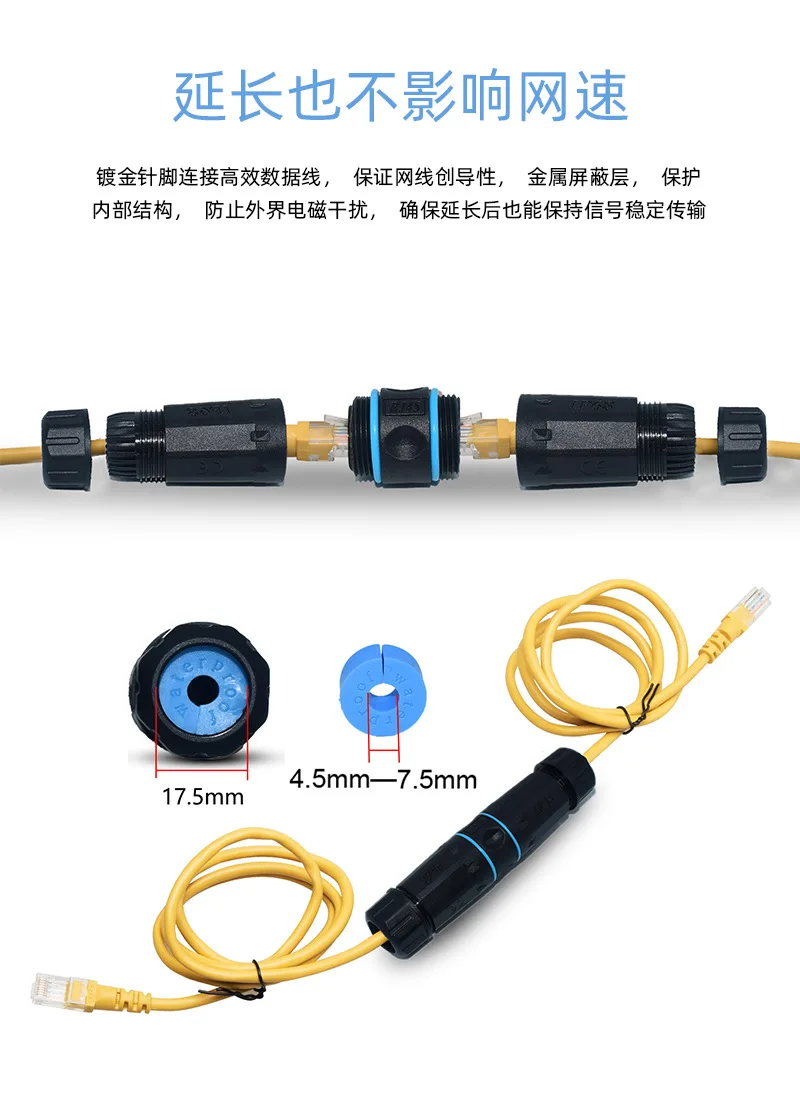 Plug Waterproof Rj45 Zhefan Waterproof Rj45 Connector With Ethernet Cable Ip68 Waterproof ...