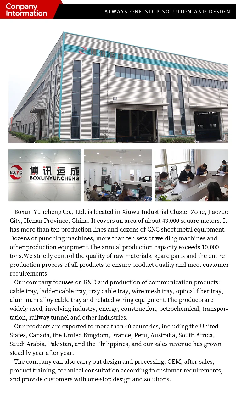 Aluminum Steel Cable Tray Cable Ladder With Price List Manufacturer