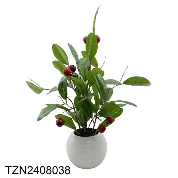 Tizen Nearly Natural Apple Tree Factory WholesaleArtificial Lemon Tree Green Potted Plants with Pots