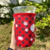 Red Argyle (22-24oz Medium)