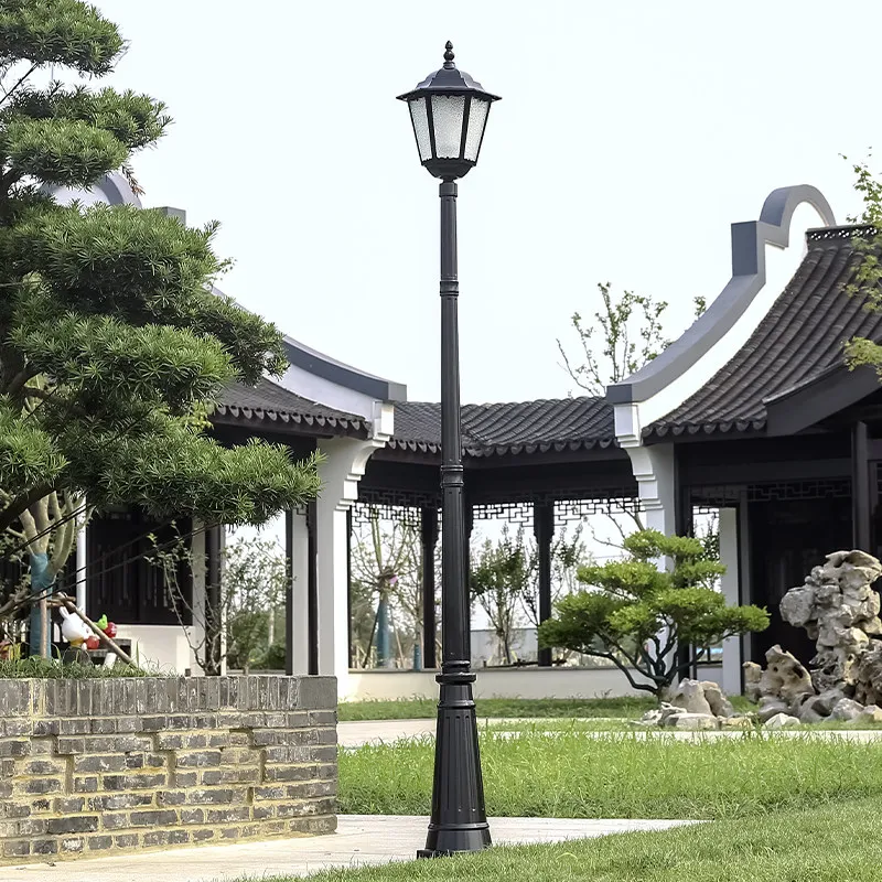 Außenbereich wasserdichte Aluminium-Lampe für Innenhof, Garten, Villa, Rasen, Wohnanlage, Straßenbeleuchtung, Haushalt, ultrahell, neu für ländliche Gebiete