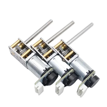 ねね 12mm 7PPR Encoder N20 Worm Gear Right Angled Gear DC Motor