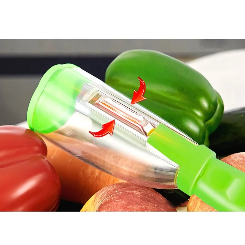 Buy Wholesale China Plastic Comfortable Handle Vegetable Fruit  Multifunctional Peeler With Transparent Storage & Vegetable & Fruit Peelers  at USD 0.69