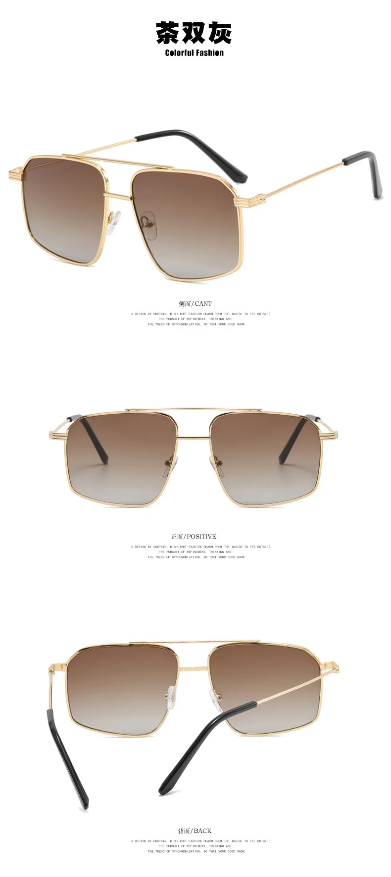 Nuevas gafas de sol con montura de Metal Vintage al por mayor para hombres y mujeres 2025 nuevo estilo Retro clásico marco cuadrado gafas de sol