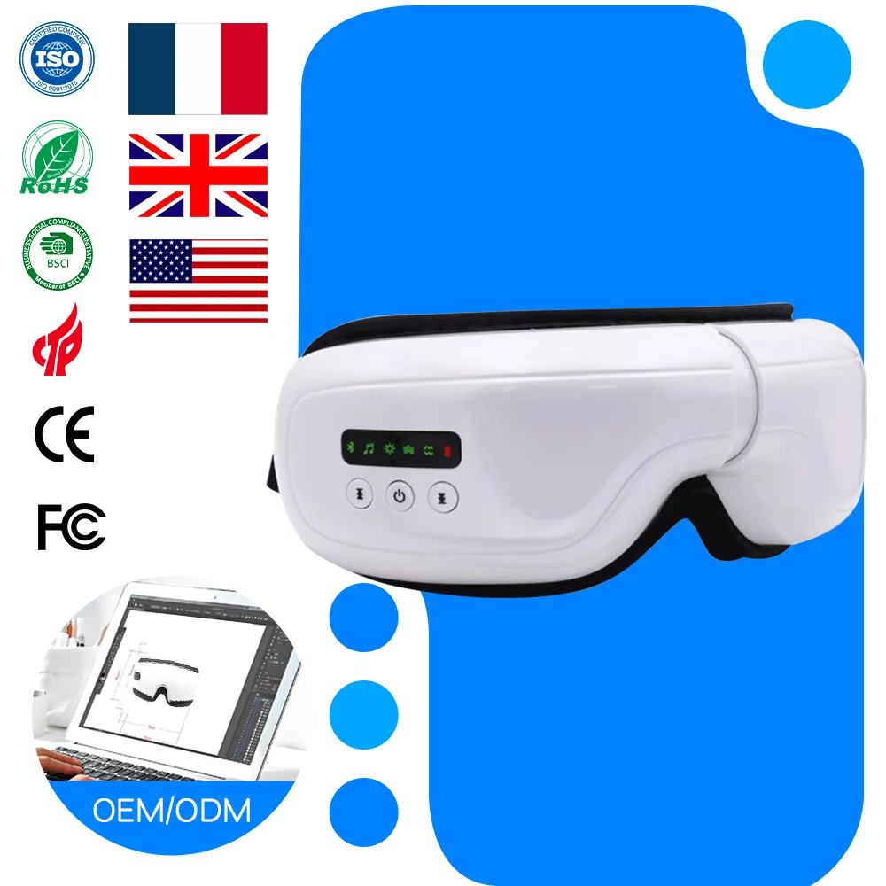 Becozy MES-605 Eye Massager Heated Micro-current Removes Wrinkles Dark Circles Fatigue Relief Musical Function Timing Control