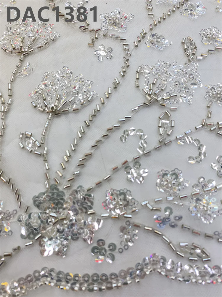 beads lace fabric