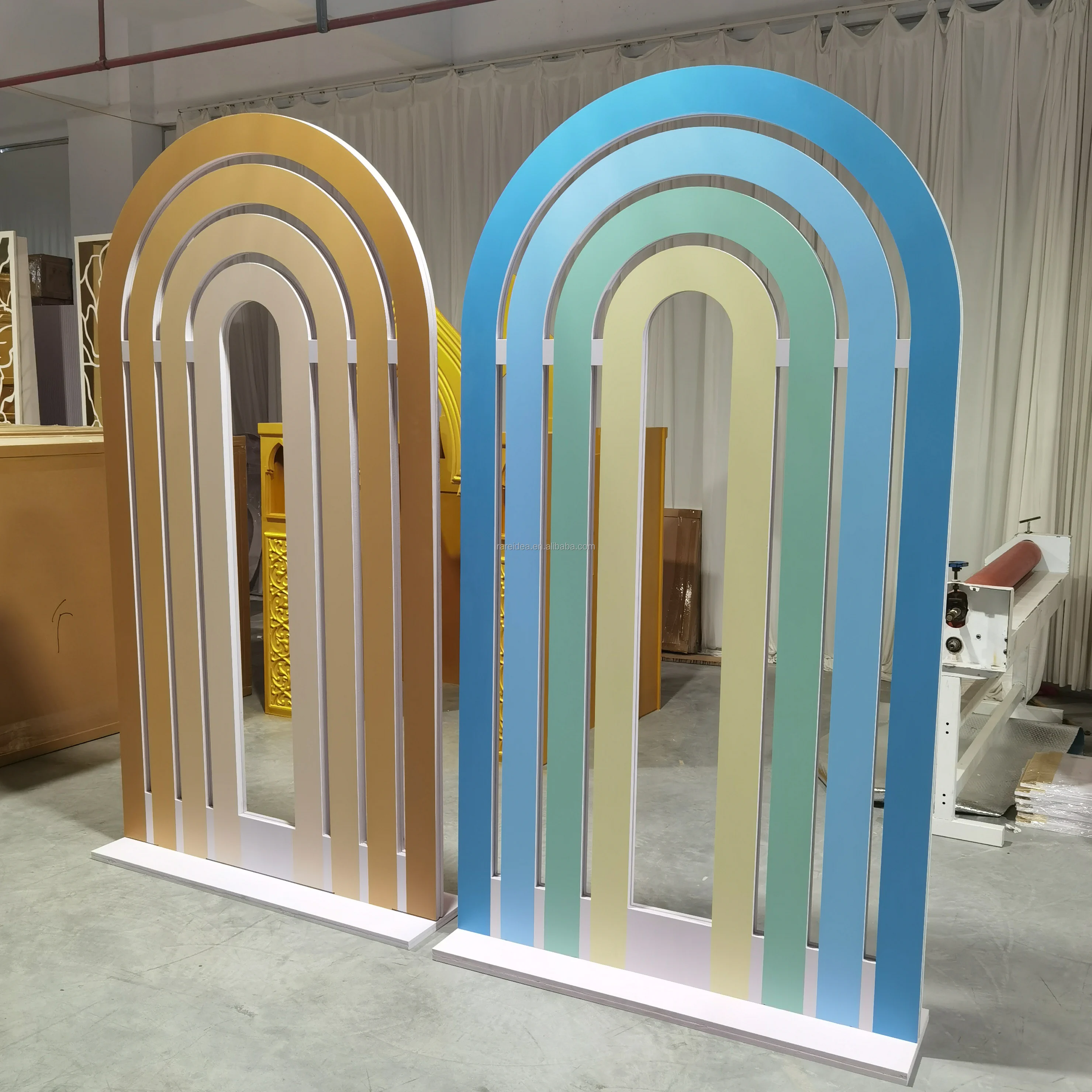 New Design Rainbow Acrylic Backdrop Colorful Backdrop Wedding Colorful Stand