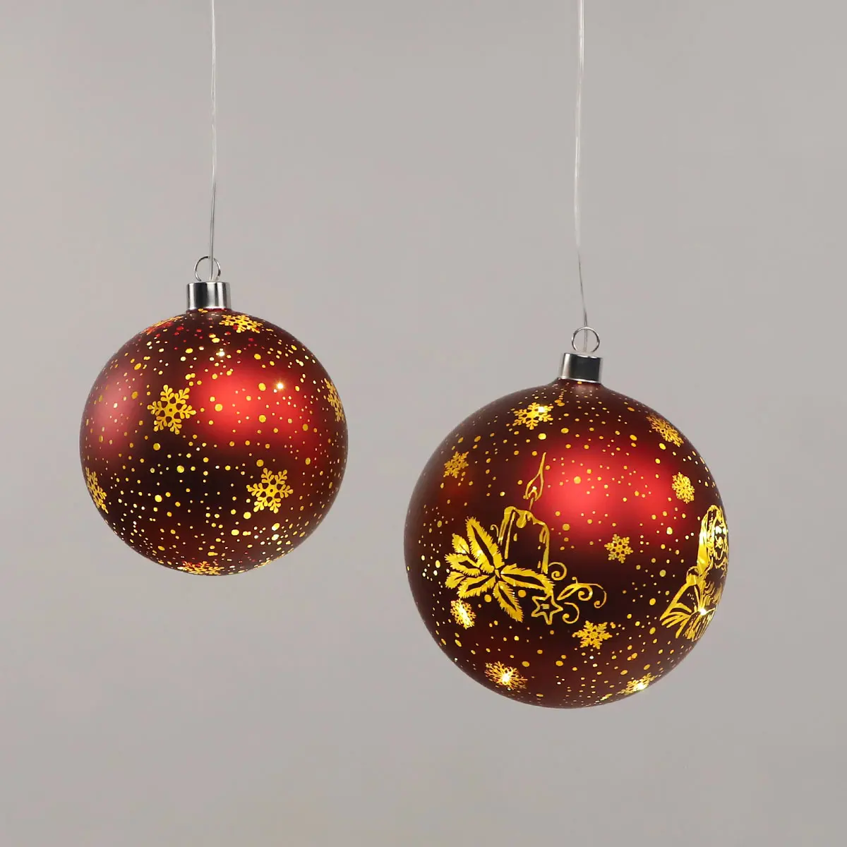 flat glass christmas ornaments led christmas baubles decoration balls glass ball painted