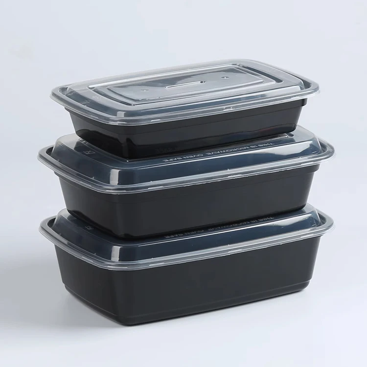 Food Containers Plastic Takeaway Storage Boxes Bulk 500ml 650ml 750ml  1000ml NEW
