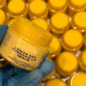 Black Skin Care Products Glowing Turmeric Smoking Lip Scrub for Wholesales