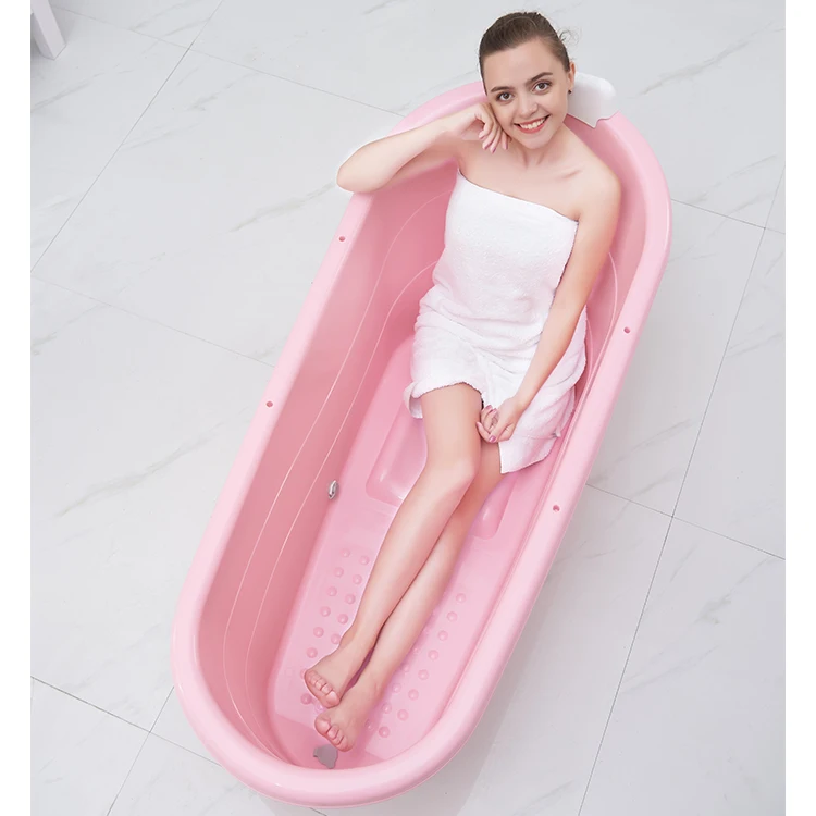 Customizable Large Adult Plastic Freestanding Bathtub with Lid Customizable Large Adult Plastic Freestanding Bathtub with Lid
