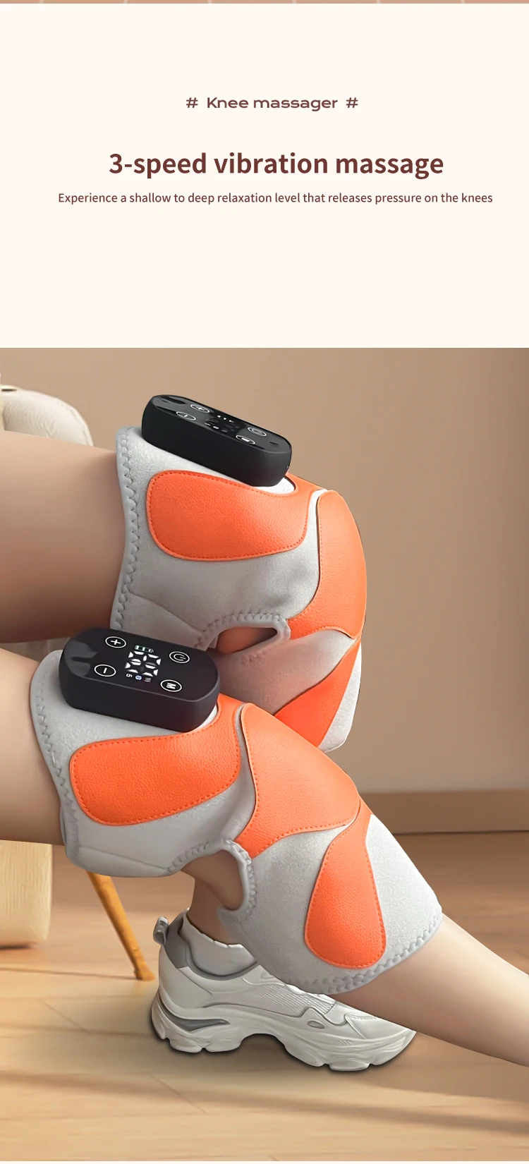 Smart Physiotherapy Knee Arthritis Massager Machine with Hot Compress Targeted Leg and Knee Relief