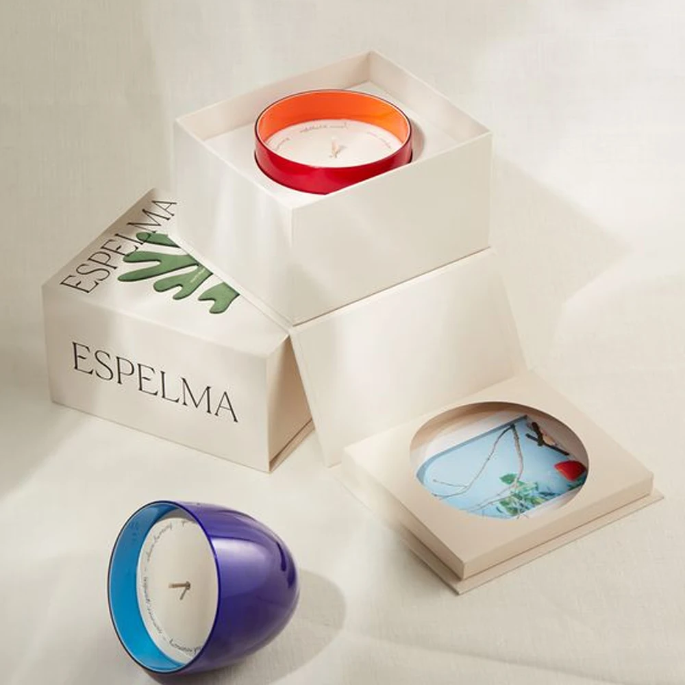 
 Ali Seclect Bai Wo бумажная картонная роскошная круглая жесткая коробка для свечей в подарочной упаковке  