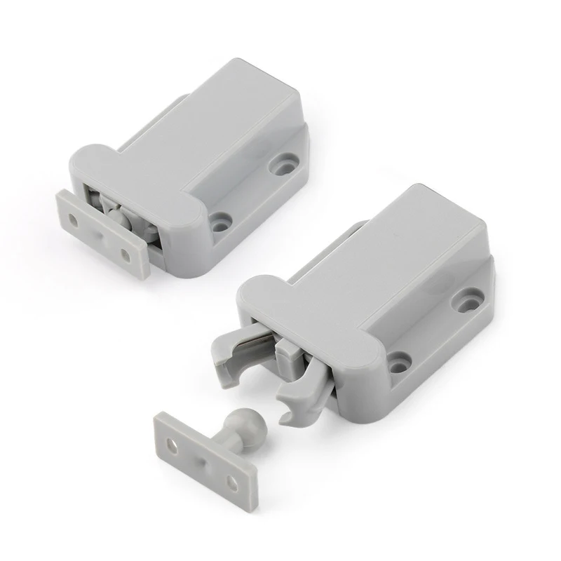 Plastic Door Catch Latch Spring Loaded Door Catch Push to Open for Cabinet