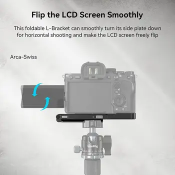 SmallRig Foldable L-Bracket for Sony Alpha 7R V/Alpha 7 IV/Alpha 7S III, Foldable Side Plate for Arca-Swiss, Supporting Quick detail image