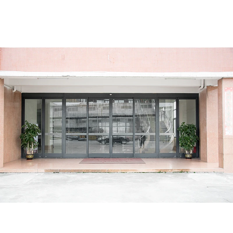 Top Brand Automatic Electric Framed Tempered Glass Door for Commercial Building Entry Modern Design for Mall Office Office Use