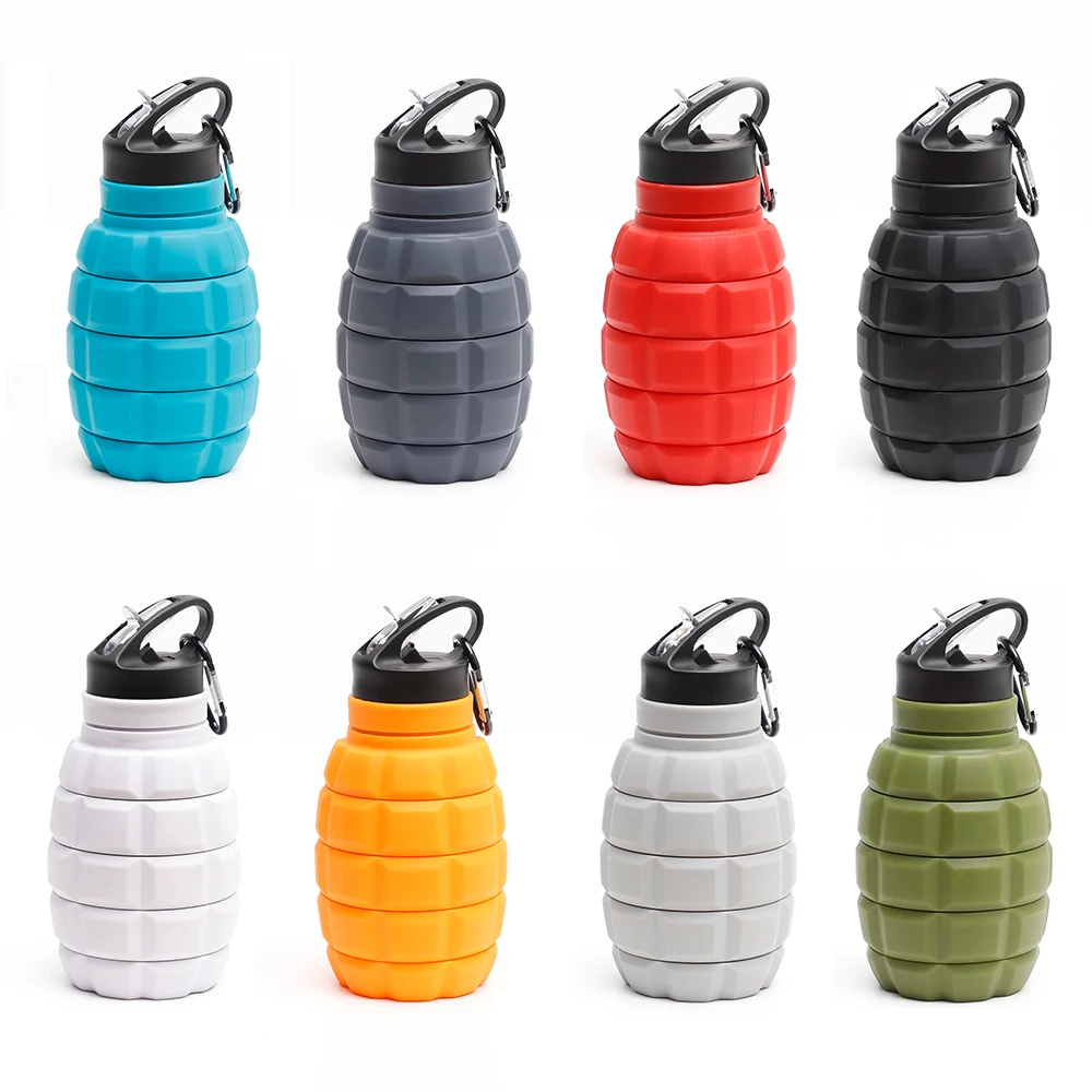 Buy Wholesale China 580ml Bpa Free Collapsible Silicone Sports Water Bottle,foldable  Silicone Water Bottle For Outdoor & Silicone Water Bottle at USD 3