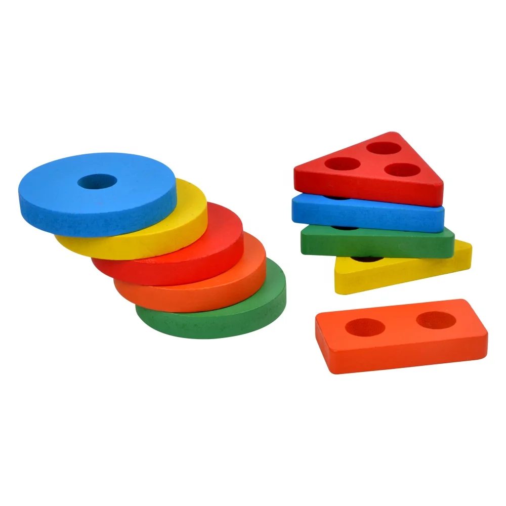 Детские математические развивающие игрушки красочные геометрические наборы колонн для развития математики