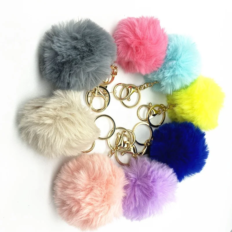 Multi Color Fur Ball Puffball Designs Fluffy Cute Faux Fur Pom Pom Tail