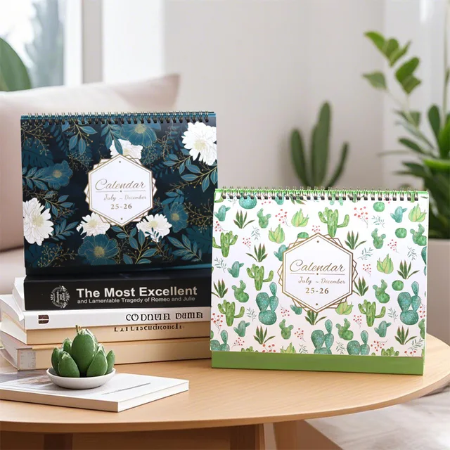 2025 for Amazon A3 Pin-in Desktop Calendar English Cross-Border Paper Cover This Calendar Notebook for Learning Plan Decoration